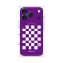 プレミアムスクエアケース with MagSafe［ Racing checkered flag Purple - レーシングチェッカーフラッグ パープル ］