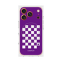 プレミアムスクエアケース with MagSafe［ Racing checkered flag Purple - レーシングチェッカーフラッグ パープル ］