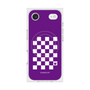 プレミアムスクエアケース with MagSafe［ Racing checkered flag Purple - レーシングチェッカーフラッグ パープル ］