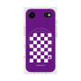 プレミアムスクエアケース with MagSafe［ Racing checkered flag Purple - レーシングチェッカーフラッグ パープル ］