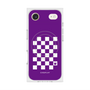 プレミアムスクエアケース with MagSafe［ Racing checkered flag Purple - レーシングチェッカーフラッグ パープル ］