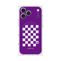 プレミアムスクエアケース with MagSafe［ Racing checkered flag Purple - レーシングチェッカーフラッグ パープル ］
