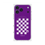 プレミアムスクエアケース with MagSafe［ Racing checkered flag Purple - レーシングチェッカーフラッグ パープル ］