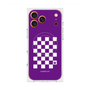 プレミアムスクエアケース with MagSafe［ Racing checkered flag Purple - レーシングチェッカーフラッグ パープル ］