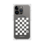 プレミアムスクエアケース with MagSafe［ Racing checkered flag White - レーシングチェッカーフラッグ ホワイト ］