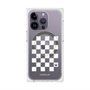 プレミアムスクエアケース with MagSafe［ Racing checkered flag White - レーシングチェッカーフラッグ ホワイト ］