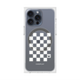 プレミアムスクエアケース with MagSafe［ Racing checkered flag White - レーシングチェッカーフラッグ ホワイト ］