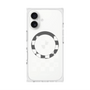 プレミアムスクエアケース with MagSafe［ Racing checkered flag White - レーシングチェッカーフラッグ ホワイト ］