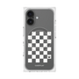 プレミアムスクエアケース with MagSafe［ Racing checkered flag White - レーシングチェッカーフラッグ ホワイト ］
