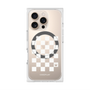 プレミアムスクエアケース with MagSafe［ Racing checkered flag White - レーシングチェッカーフラッグ ホワイト ］
