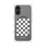 プレミアムスクエアケース with MagSafe［ Racing checkered flag White - レーシングチェッカーフラッグ ホワイト ］
