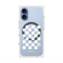 プレミアムスクエアケース with MagSafe［ Racing checkered flag White - レーシングチェッカーフラッグ ホワイト ］
