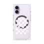 プレミアムスクエアケース with MagSafe［ Racing checkered flag White - レーシングチェッカーフラッグ ホワイト ］