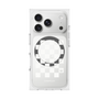 プレミアムスクエアケース with MagSafe［ Racing checkered flag White - レーシングチェッカーフラッグ ホワイト ］