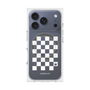 プレミアムスクエアケース with MagSafe［ Racing checkered flag White - レーシングチェッカーフラッグ ホワイト ］