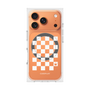 プレミアムスクエアケース with MagSafe［ Racing checkered flag White - レーシングチェッカーフラッグ ホワイト ］