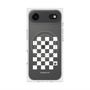 プレミアムスクエアケース with MagSafe［ Racing checkered flag White - レーシングチェッカーフラッグ ホワイト ］