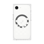 プレミアムスクエアケース with MagSafe［ Racing checkered flag White - レーシングチェッカーフラッグ ホワイト ］