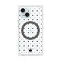 プレミアムスクエアケース with MagSafe［ CASEPLAY Crown dots Black - ケースプレイ・クラウン・ドッツ ブラック ］