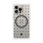 プレミアムスクエアケース with MagSafe［ CASEPLAY Crown dots Black - ケースプレイ・クラウン・ドッツ ブラック ］