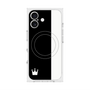 プレミアムスクエアケース with MagSafe［ CASEPLAY Bi-Colors Black & White - ケースプレイ・バイカラー ブラック＆ホワイト ］