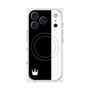 プレミアムスクエアケース with MagSafe［ CASEPLAY Bi-Colors Black & White - ケースプレイ・バイカラー ブラック＆ホワイト ］