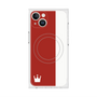 プレミアムスクエアケース with MagSafe［ CASEPLAY Bi-Colors Red & White - ケースプレイ・バイカラー レッド＆ホワイト ］