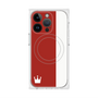 プレミアムスクエアケース with MagSafe［ CASEPLAY Bi-Colors Red & White - ケースプレイ・バイカラー レッド＆ホワイト ］