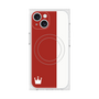 プレミアムスクエアケース with MagSafe［ CASEPLAY Bi-Colors Red & White - ケースプレイ・バイカラー レッド＆ホワイト ］