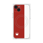 プレミアムスクエアケース with MagSafe［ CASEPLAY Bi-Colors Red & White - ケースプレイ・バイカラー レッド＆ホワイト ］