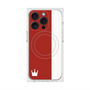 プレミアムスクエアケース with MagSafe［ CASEPLAY Bi-Colors Red & White - ケースプレイ・バイカラー レッド＆ホワイト ］
