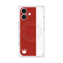 プレミアムスクエアケース with MagSafe［ CASEPLAY Bi-Colors Red & White - ケースプレイ・バイカラー レッド＆ホワイト ］
