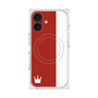プレミアムスクエアケース with MagSafe［ CASEPLAY Bi-Colors Red & White - ケースプレイ・バイカラー レッド＆ホワイト ］