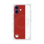 プレミアムスクエアケース with MagSafe［ CASEPLAY Bi-Colors Red & White - ケースプレイ・バイカラー レッド＆ホワイト ］