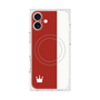 プレミアムスクエアケース with MagSafe［ CASEPLAY Bi-Colors Red & White - ケースプレイ・バイカラー レッド＆ホワイト ］