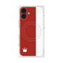 プレミアムスクエアケース with MagSafe［ CASEPLAY Bi-Colors Red & White - ケースプレイ・バイカラー レッド＆ホワイト ］