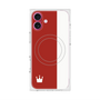 プレミアムスクエアケース with MagSafe［ CASEPLAY Bi-Colors Red & White - ケースプレイ・バイカラー レッド＆ホワイト ］