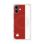 プレミアムスクエアケース with MagSafe［ CASEPLAY Bi-Colors Red & White - ケースプレイ・バイカラー レッド＆ホワイト ］