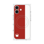 プレミアムスクエアケース with MagSafe［ CASEPLAY Bi-Colors Red & White - ケースプレイ・バイカラー レッド＆ホワイト ］
