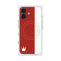 プレミアムスクエアケース with MagSafe［ CASEPLAY Bi-Colors Red & White - ケースプレイ・バイカラー レッド＆ホワイト ］