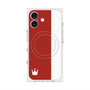 プレミアムスクエアケース with MagSafe［ CASEPLAY Bi-Colors Red & White - ケースプレイ・バイカラー レッド＆ホワイト ］