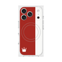 プレミアムスクエアケース with MagSafe［ CASEPLAY Bi-Colors Red & White - ケースプレイ・バイカラー レッド＆ホワイト ］