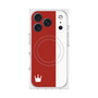 プレミアムスクエアケース with MagSafe［ CASEPLAY Bi-Colors Red & White - ケースプレイ・バイカラー レッド＆ホワイト ］