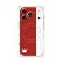 プレミアムスクエアケース with MagSafe［ CASEPLAY Bi-Colors Red & White - ケースプレイ・バイカラー レッド＆ホワイト ］