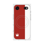 プレミアムスクエアケース with MagSafe［ CASEPLAY Bi-Colors Red & White - ケースプレイ・バイカラー レッド＆ホワイト ］