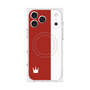 プレミアムスクエアケース with MagSafe［ CASEPLAY Bi-Colors Red & White - ケースプレイ・バイカラー レッド＆ホワイト ］