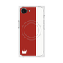 プレミアムスクエアケース with MagSafe［ CASEPLAY Bi-Colors Red & White - ケースプレイ・バイカラー レッド＆ホワイト ］