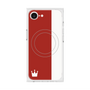 プレミアムスクエアケース with MagSafe［ CASEPLAY Bi-Colors Red & White - ケースプレイ・バイカラー レッド＆ホワイト ］