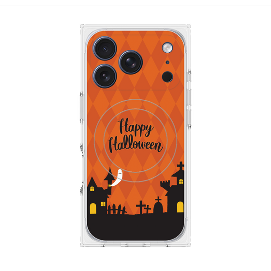 プレミアムスクエアケース with MagSafe［ Halloween World - Orange ］