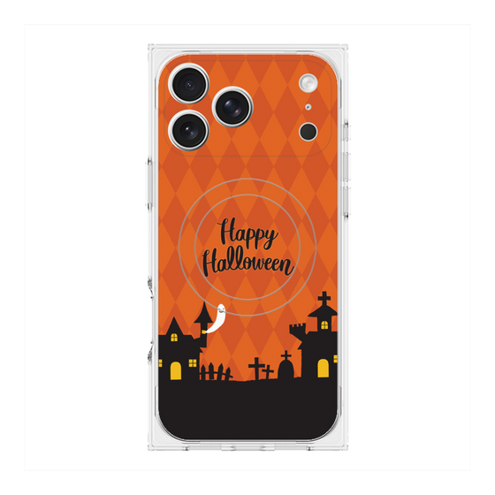 プレミアムスクエアケース with MagSafe［ Halloween World - Orange ］